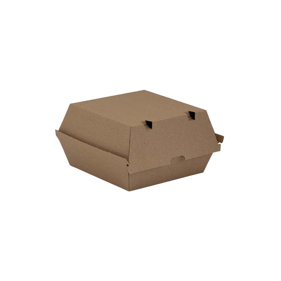 BURGER BOX 130x130x90 TF SZARA/KRAFT  
